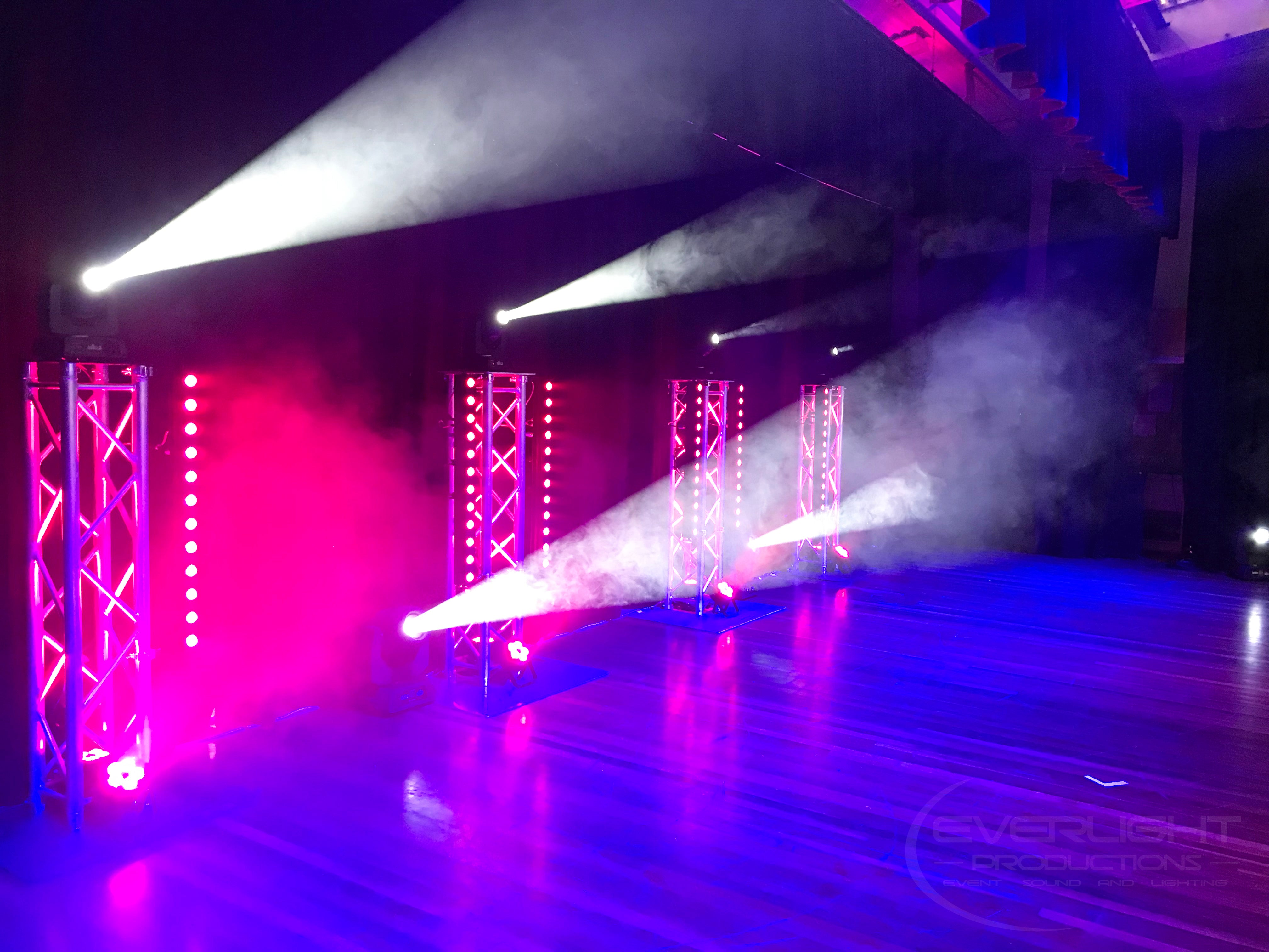 Event Lighting wash lights and truss