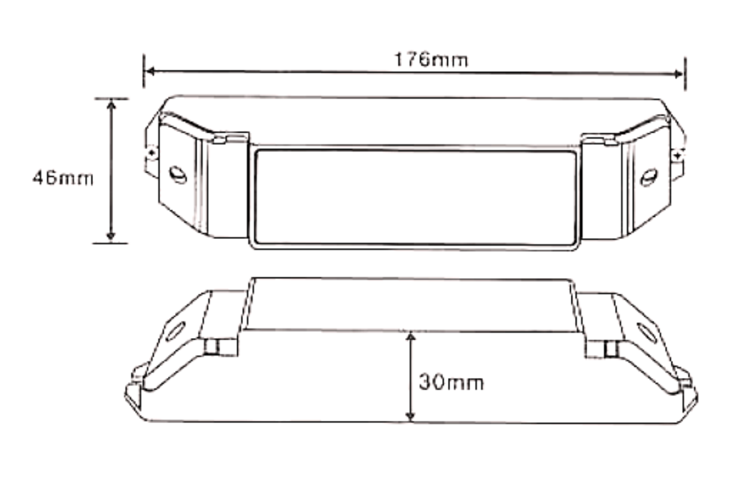 FLEXICONDMX - Controller LED Tape (DMX) line drawing view