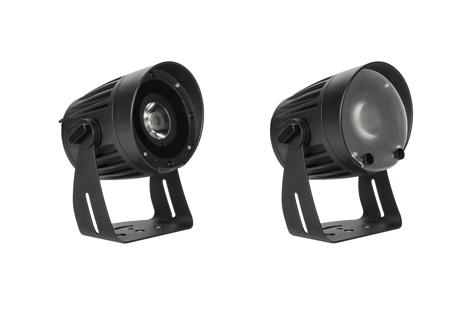 Event Lighting PAR1X15O - Outdoor 1x 15W RGBW Pro PAR with Wireless DMX frost filter on and frost filter off