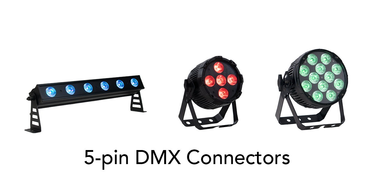 5 Pin Splash Key Event Lighting Products Landing With 5-pin Connectors