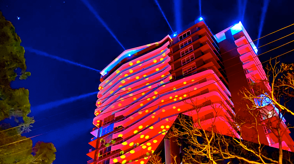 Pro Sound and Lighting Wollongong Light Up the New Avante Apartments