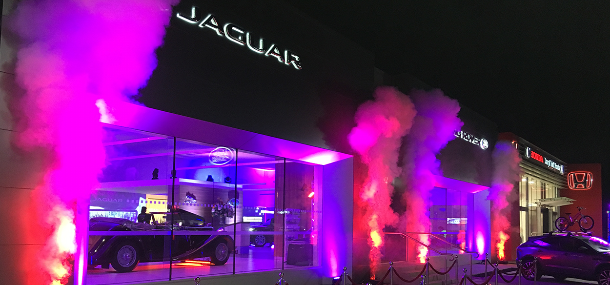 Jaguar Lit Up by Power Audio
