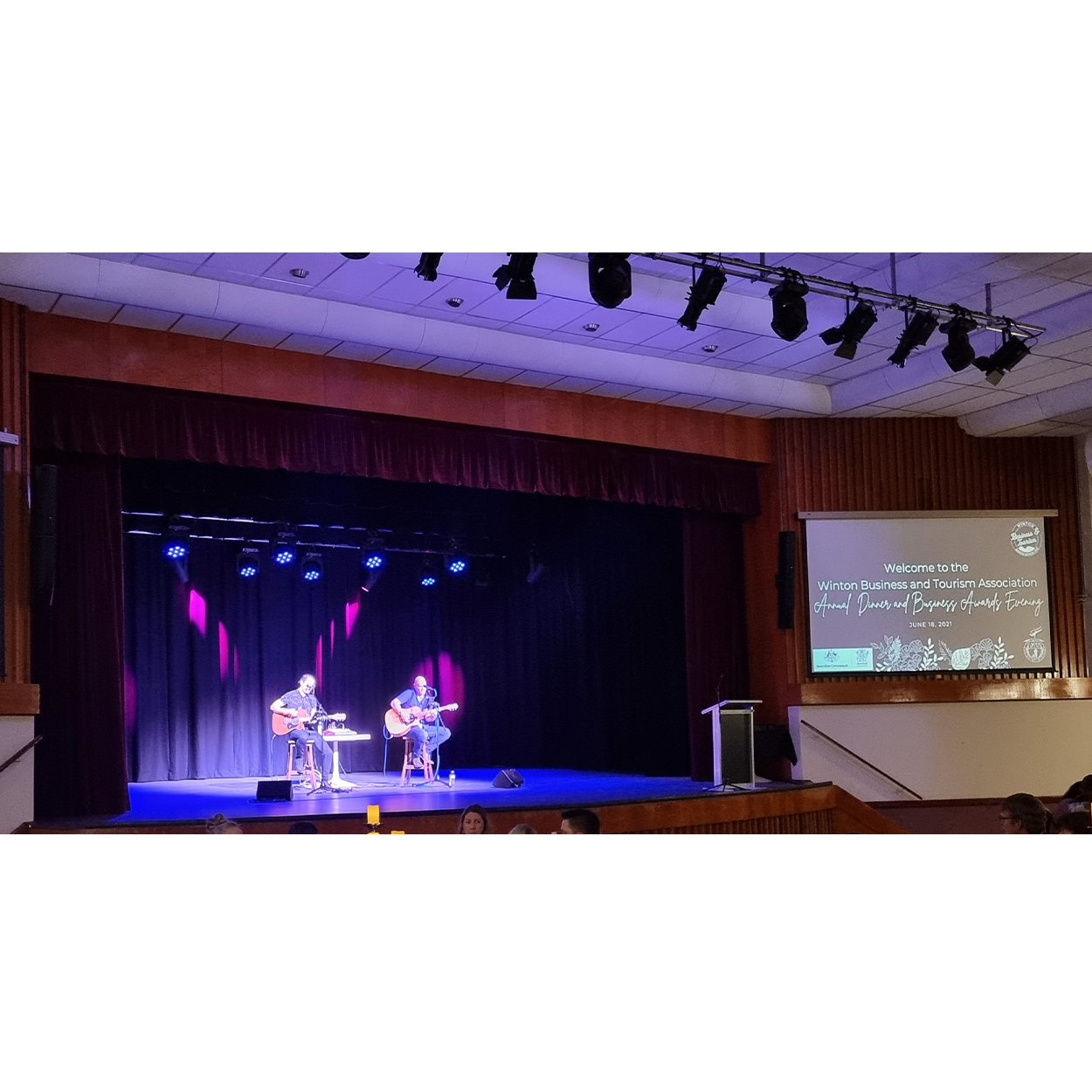 Event Lighting products at Stage and Audio install Winton Shire Hall