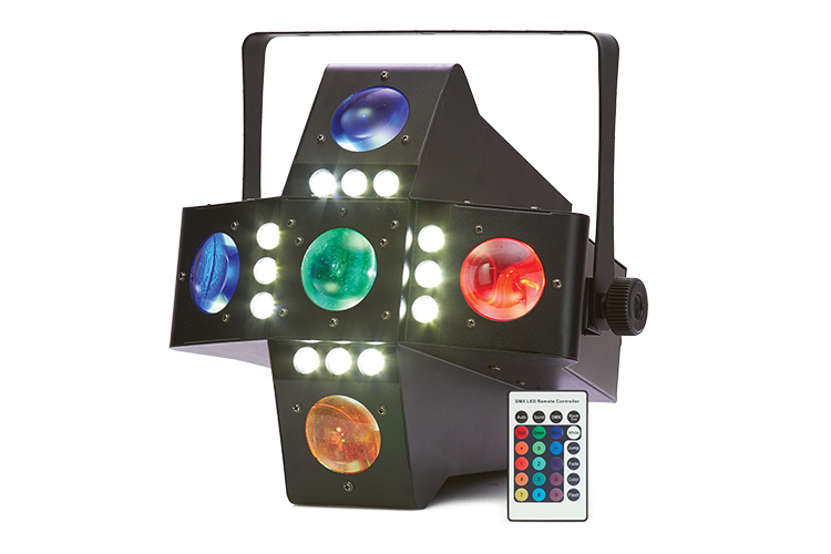 Event Lighting Lite - DARKSTAR - 2-in-1 Effect (Fat Beam + White Strobe) with Remote
