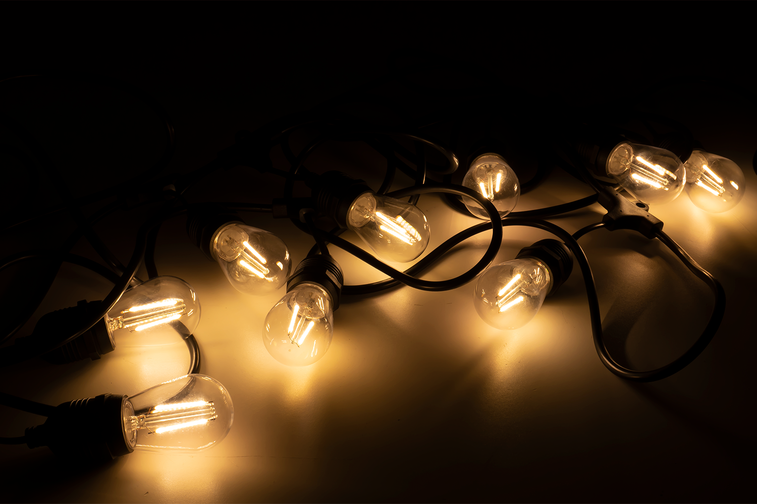 Event Lighting FES10 - Black Festoon String 10m on view