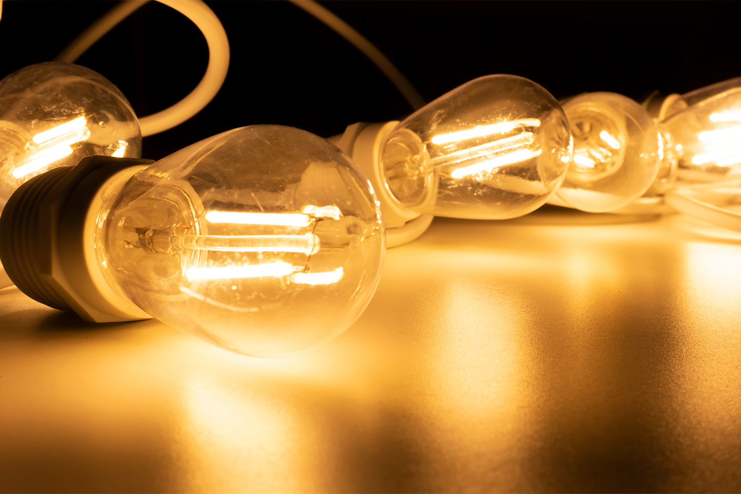 FES10WH - Festoon String White on closeup view