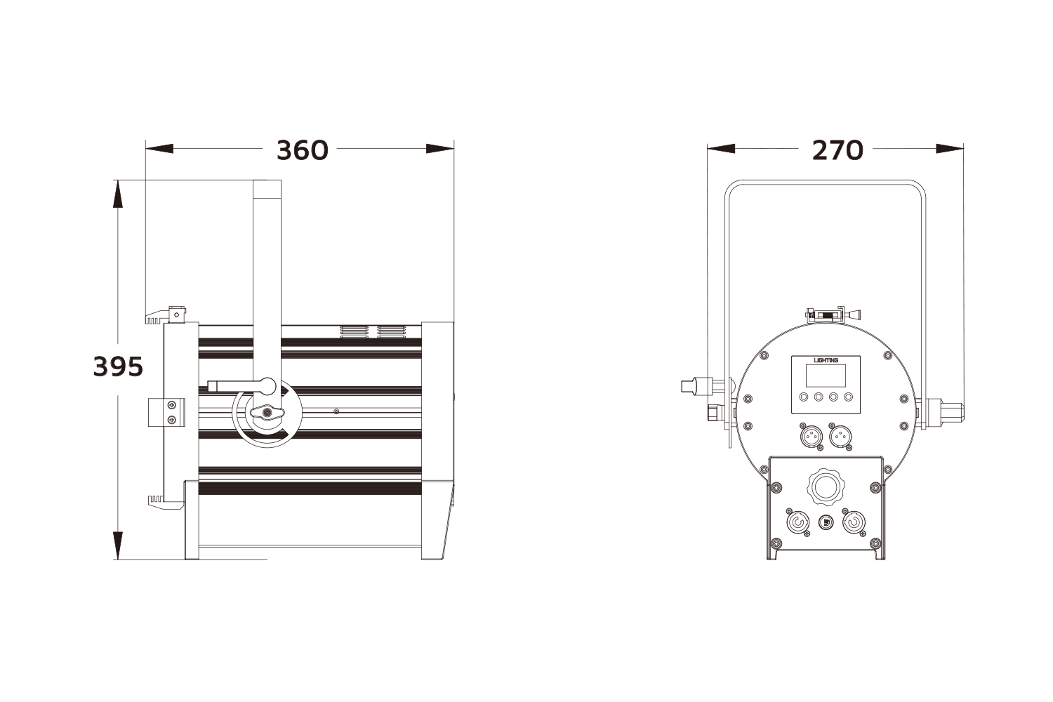 Event Lighting F200WWMZ line drawing