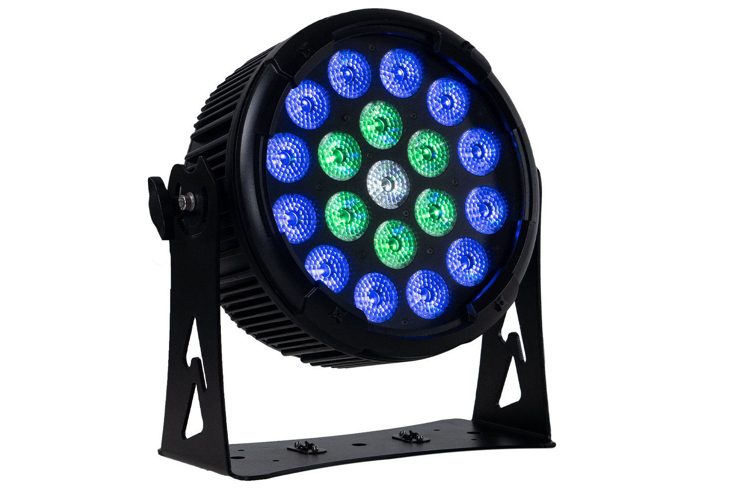 Event Lighting PAR19X15O outdoor parcan, front view 1500 × 1000px