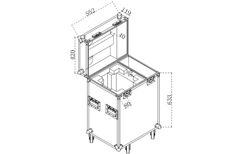 Event Lighting MCASE1LS - Road Case for moving head
