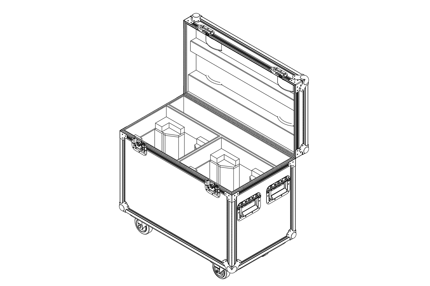 Event Lighting MCASE2LS - Road Case for Moving Head Overall View