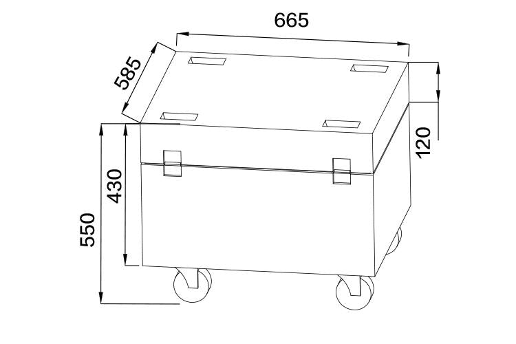 Event Lighting PAR9CASE Road Case for PAR9X15O dimensions