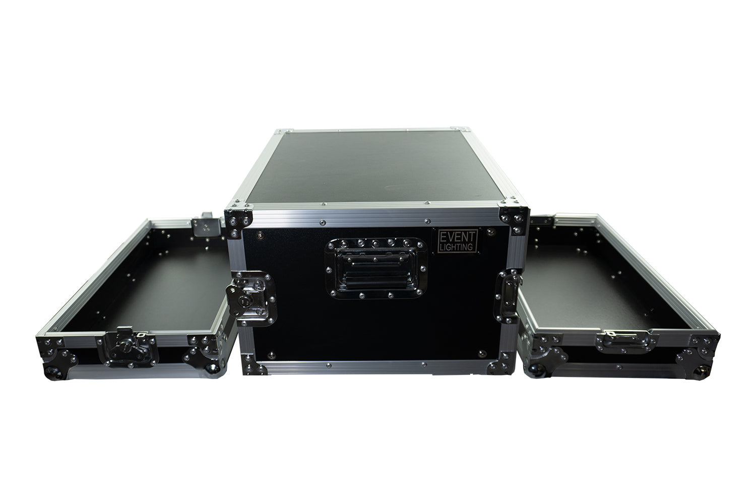 Event Lighting RACKP6RU 6RU Plywood Rack case open view 