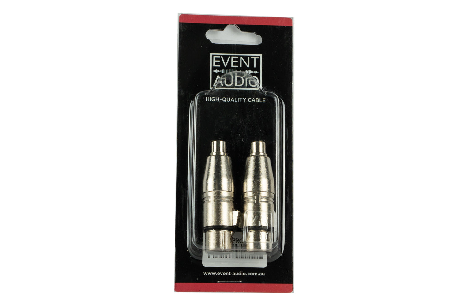 Event Audio XLRFRCAF - Pair of XLR 3 Pin Female to RCA Female Adaptors Packaging